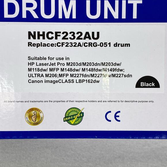 HP Laser Jet Pro Compatible Drum Unit BLACK for CF232A/CRG-051 Drum NEW - Picture 2 of 7